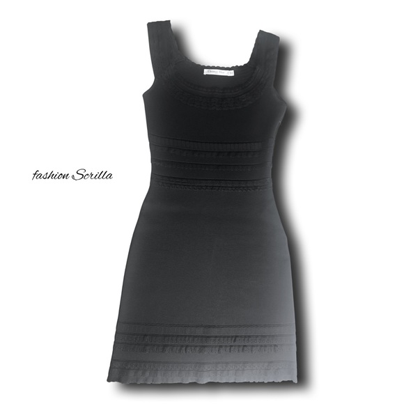 Dior Black Scallop layered Knit Dress - Picture 1 of 12